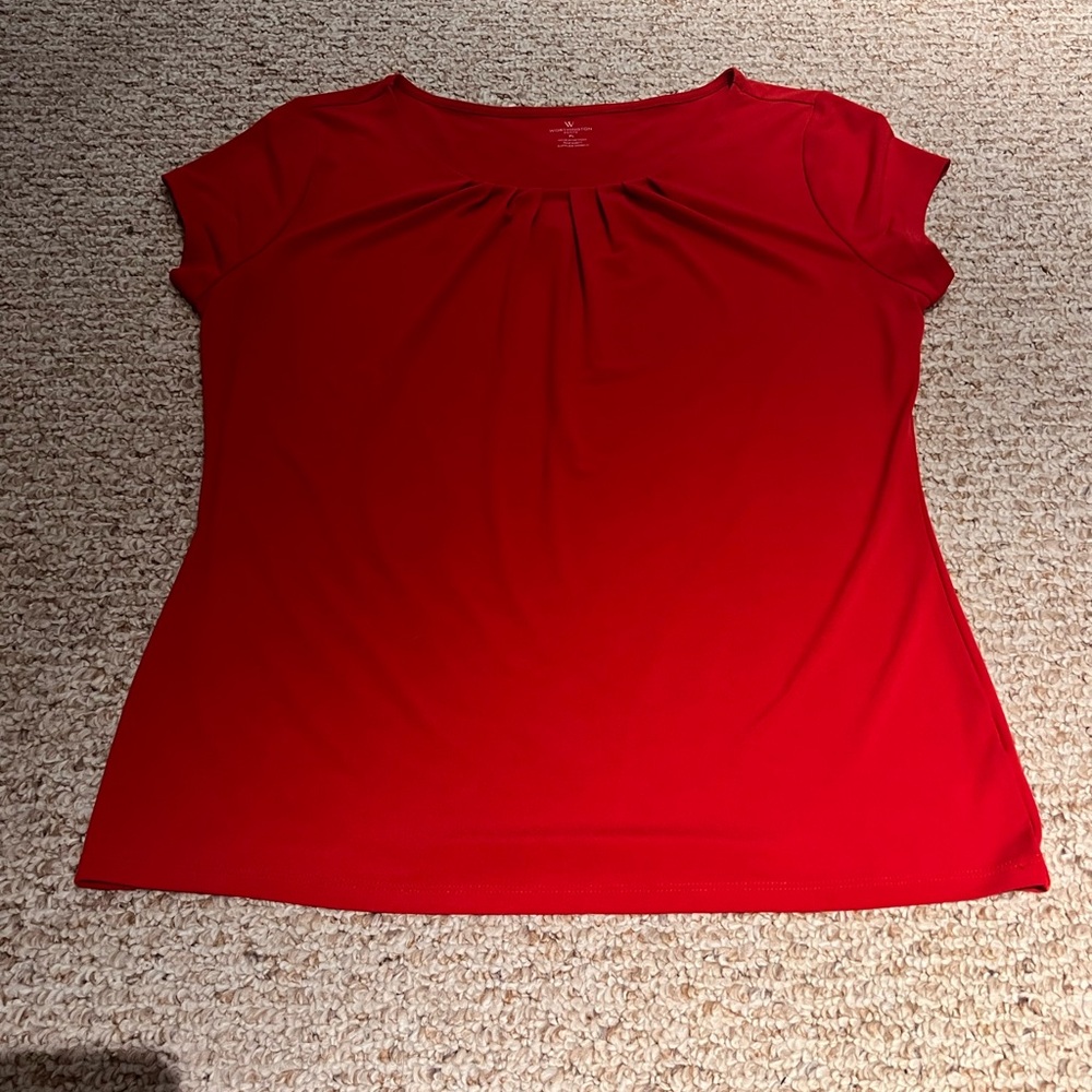 Worthington Vibrant Red Blouse